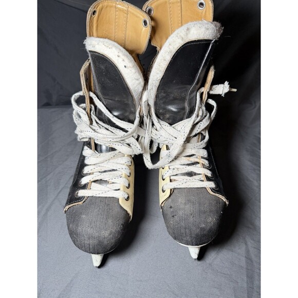 Vintage VTG Adult Size 10D Mega Micron 10-50 Hockey Skates 1980’s GUC - Picture 3 of 8